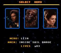 une photo d'Ã©cran de Super Star Wars - Return of the Jedi sur Nintendo Super Nes